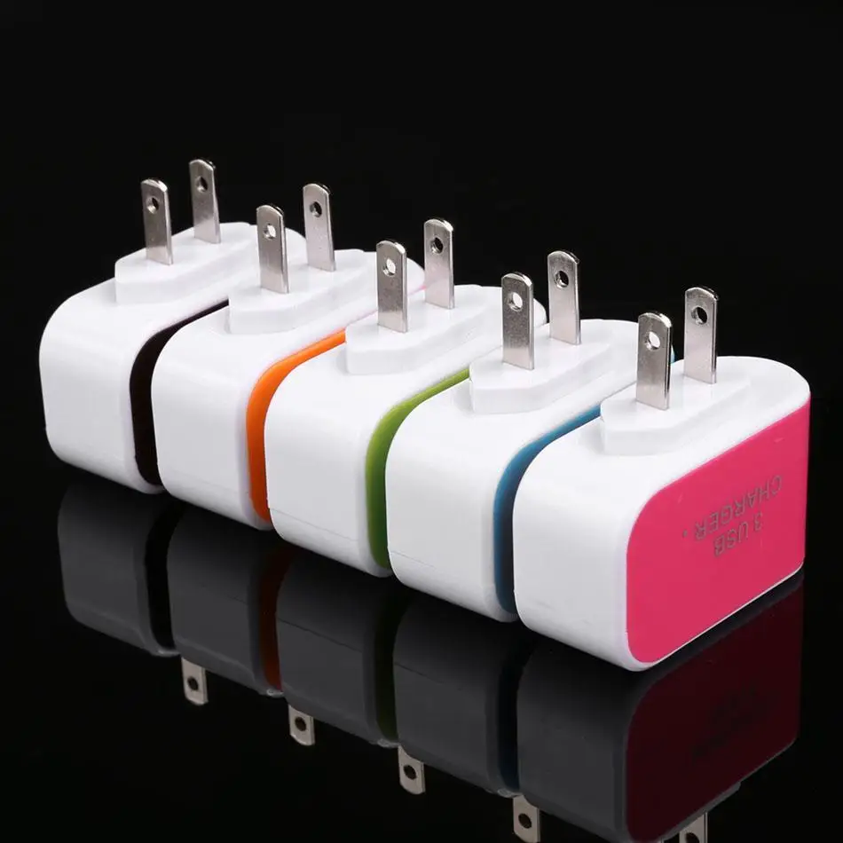 EU/US вилка настенное зарядное устройство адаптер 3 порта USB для путешествий AC s