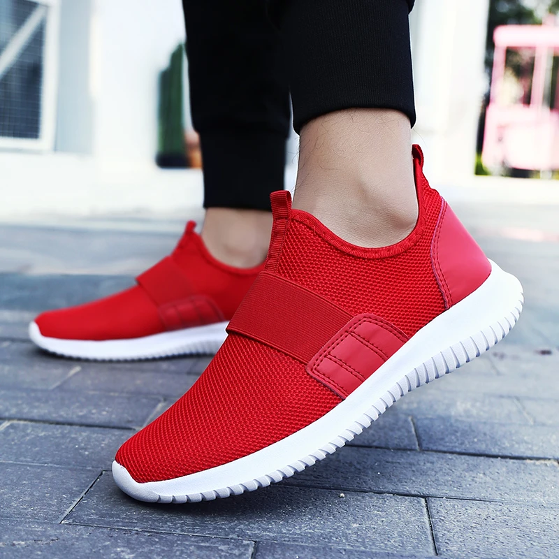 

LAIBEITAI man running shoes male slip on loafer male sneaker sports running shoes men plus size 39-46 black color