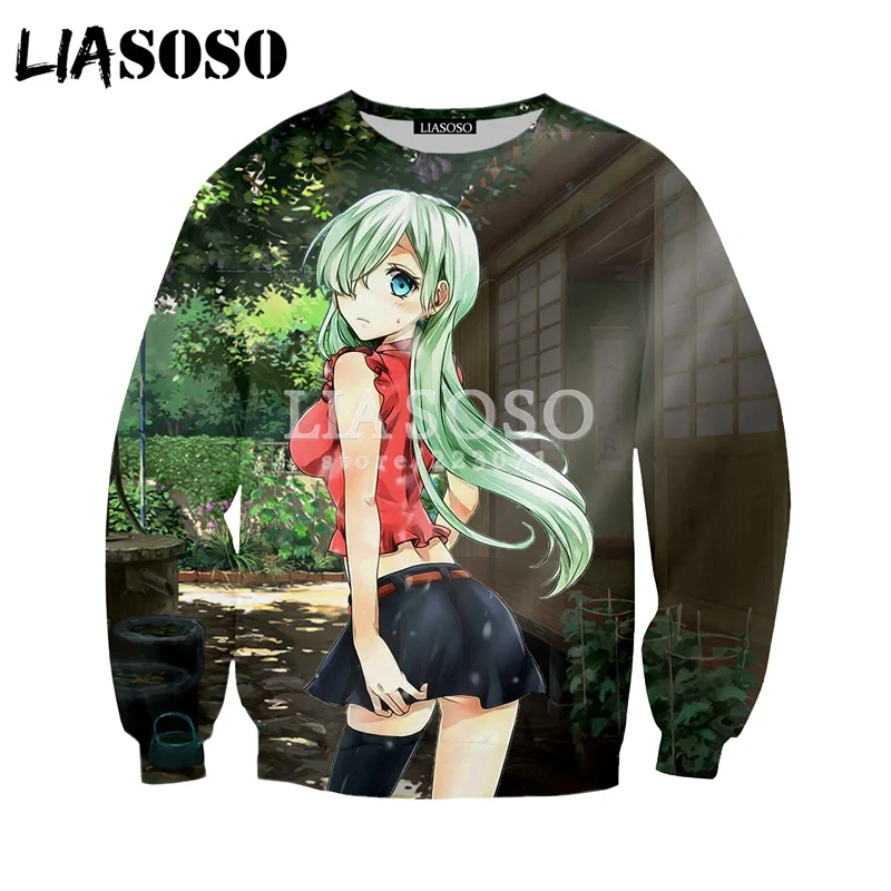 LIASOSO/Новинка модная Мужская и Женская толстовка с 3D принтом аниме Семь Грехов