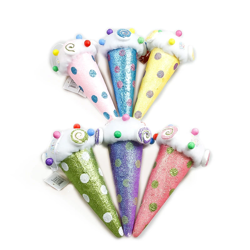 Christmas Decorations For Home 1pcs Colorful Bubble Candy House Ice Cream Cake Cup Tree Pendant | Дом и сад