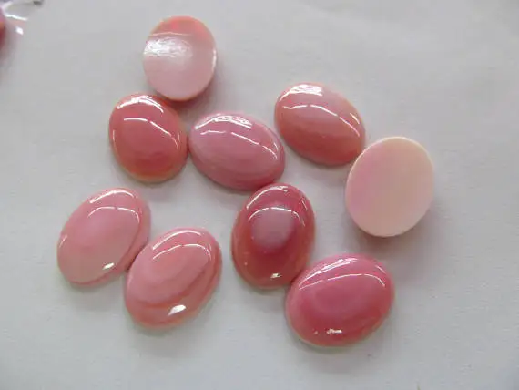 

18x25mm Conch Shell jewelry Pink red Round oval egg cabochons Conch shell Beads
