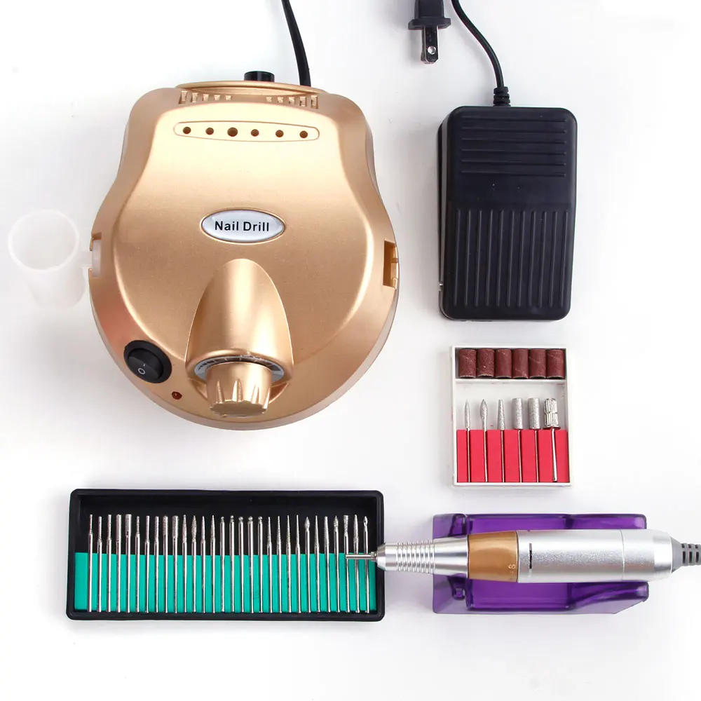 Electric Manicure Machine Set Nail Drill Manicure Pedicure Cutters Apparatus Kit Nail File Milling Machine Diamond Cutters Tools