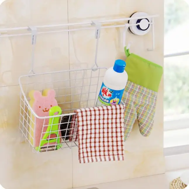 Железная подвесная корзина для дверей кухонного шкафа многофункциональная