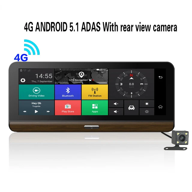 4G with rear camera Anfilite E31 4G Автомобильная камера gps 7," Android 5,1 Автомобильные видеорегистраторы wifi 1080P видео регистратор видеорегистратор парковки мониторинг - Название цвета: 4G with rear camera
