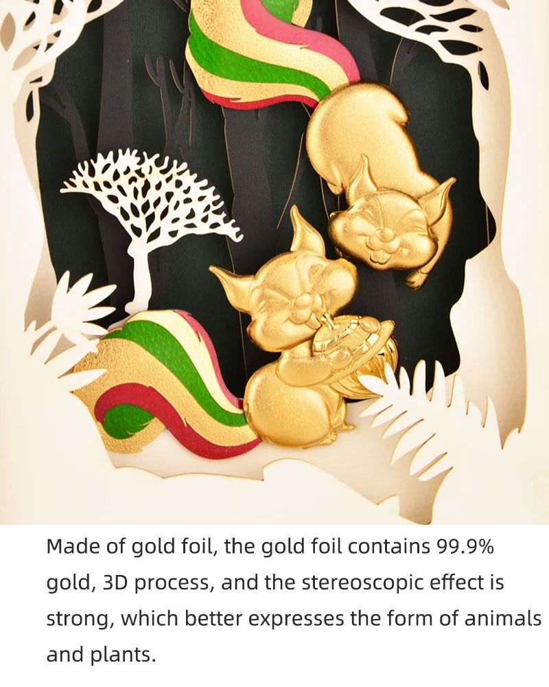 3D картина в рамке золото прекрасный белка картины 24K Золотая фольга живопись современное оформление стены картины юбилей подарки Домашний декор