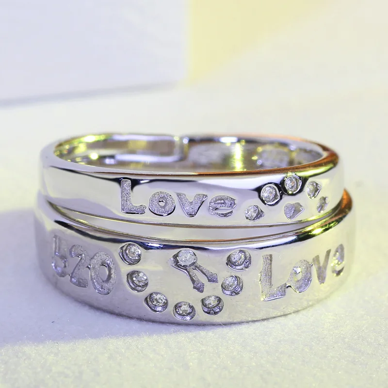 2021 кольца любящее сердце Обручение Свадебные Титан Сталь ювелирные изделия 1