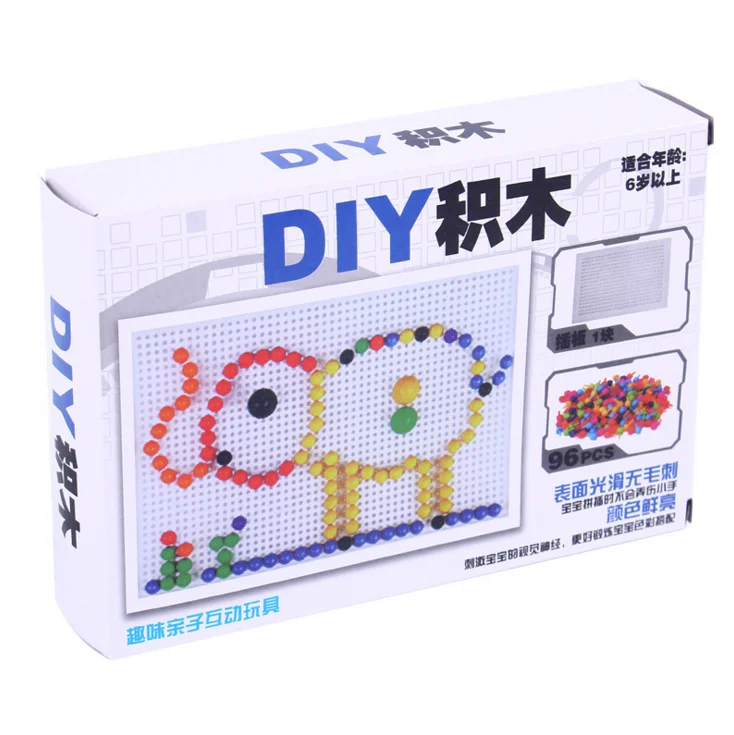 96 шт./компл. 3D пазл гриб ногти интеллектуальные игры DIY ногтей пластиковый фонарик