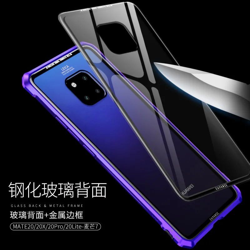 Mate20 металлический чехол-рамка для Huawei Mate 20 Lite Pro 20x чехол из закаленного стекла