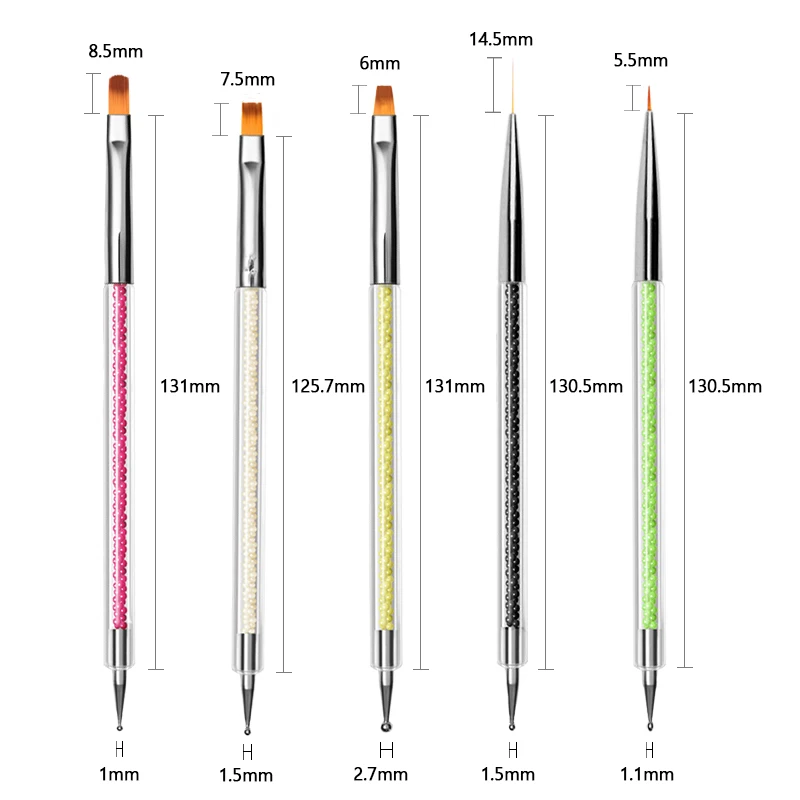 Saviland двойная головка ручка для дизайна ногтей кисть скульптура тиснение резная