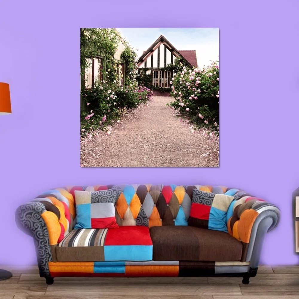 Imixlot House Flowers Canvas Painting Modern Wall Art For Home Decor Artwork No Frame 20/30/40/50cm | Дом и сад