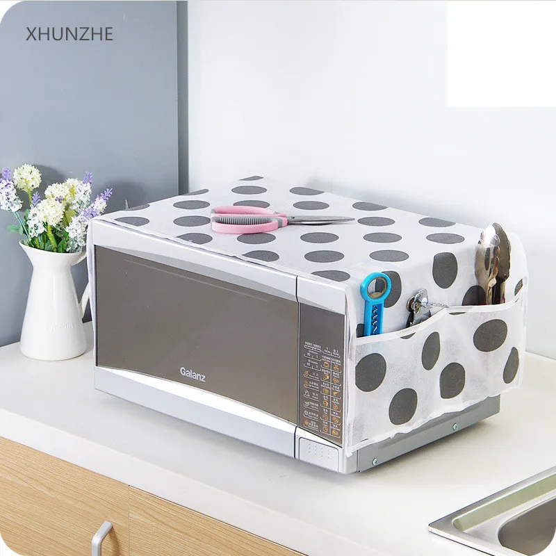 Scandinavian Minimalist Fabric Microwave Oven Dust Cover Kitchen Oil-resistant Towel Hood | Дом и сад