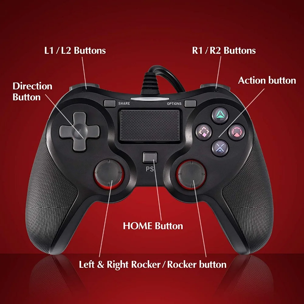 Для PS4 игровой контроллер 1 5 м USB проводной геймпад для Playstation 4 консоль Dualshock