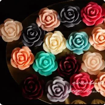 

18mm mix colors Resin Flower pendants,resin cameo vintage pendants,DIY fashion resin Craft jewelry