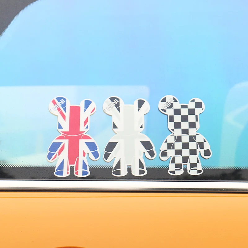 Наклейка на окно автомобиля с мрачным медведем Union Jack наклейка корпус для Mini Cooper