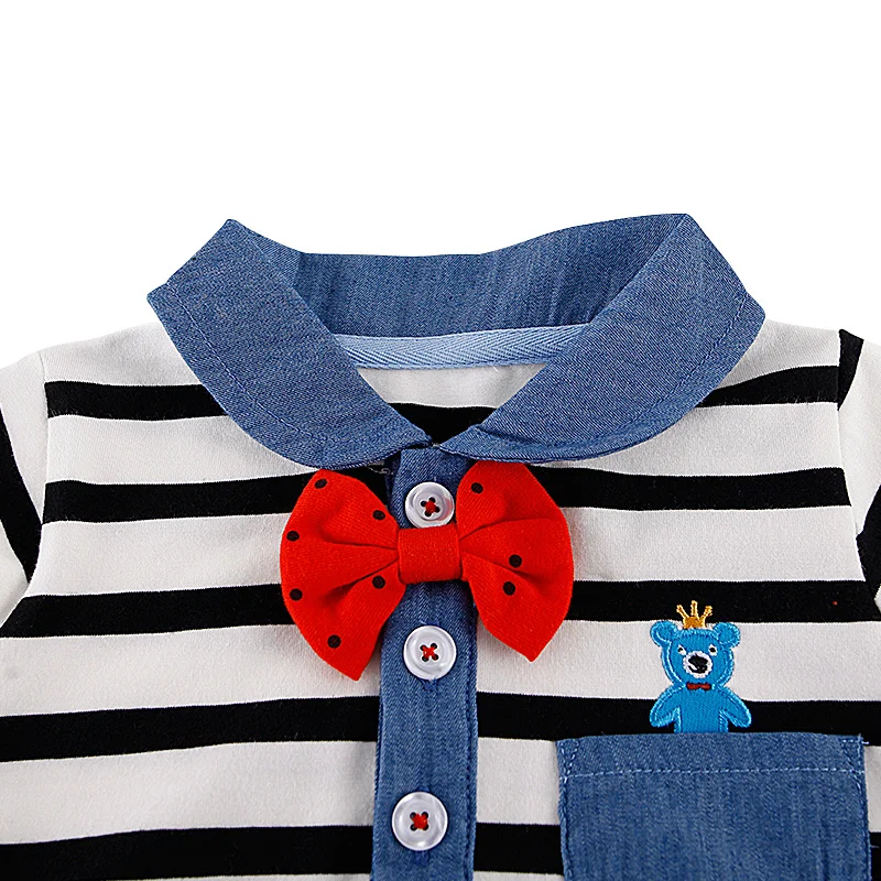 Красивый ребенок Комбинезоны для малышек новорожденного джентльмена Костюмы