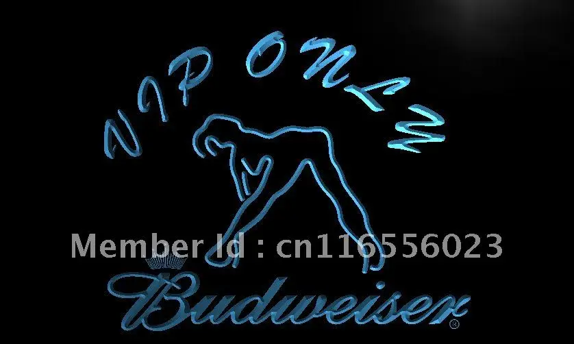 

LA459- VIP Only Budweiser Sexy Dancer LED Neon Light Sign home decor crafts