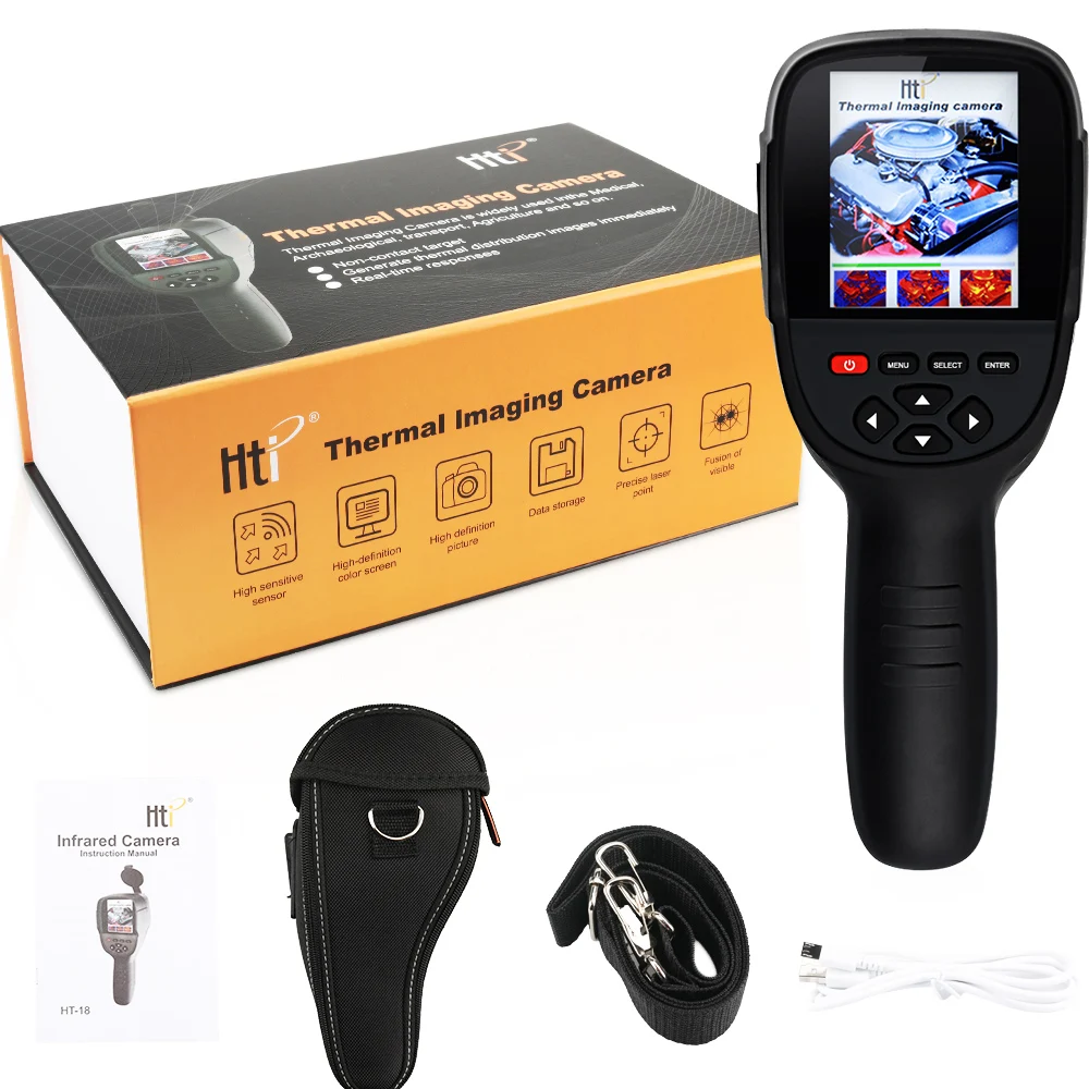 HT-18 ручной Тепловизор Инфракрасная камера с высоким разрешением ИК цифровой
