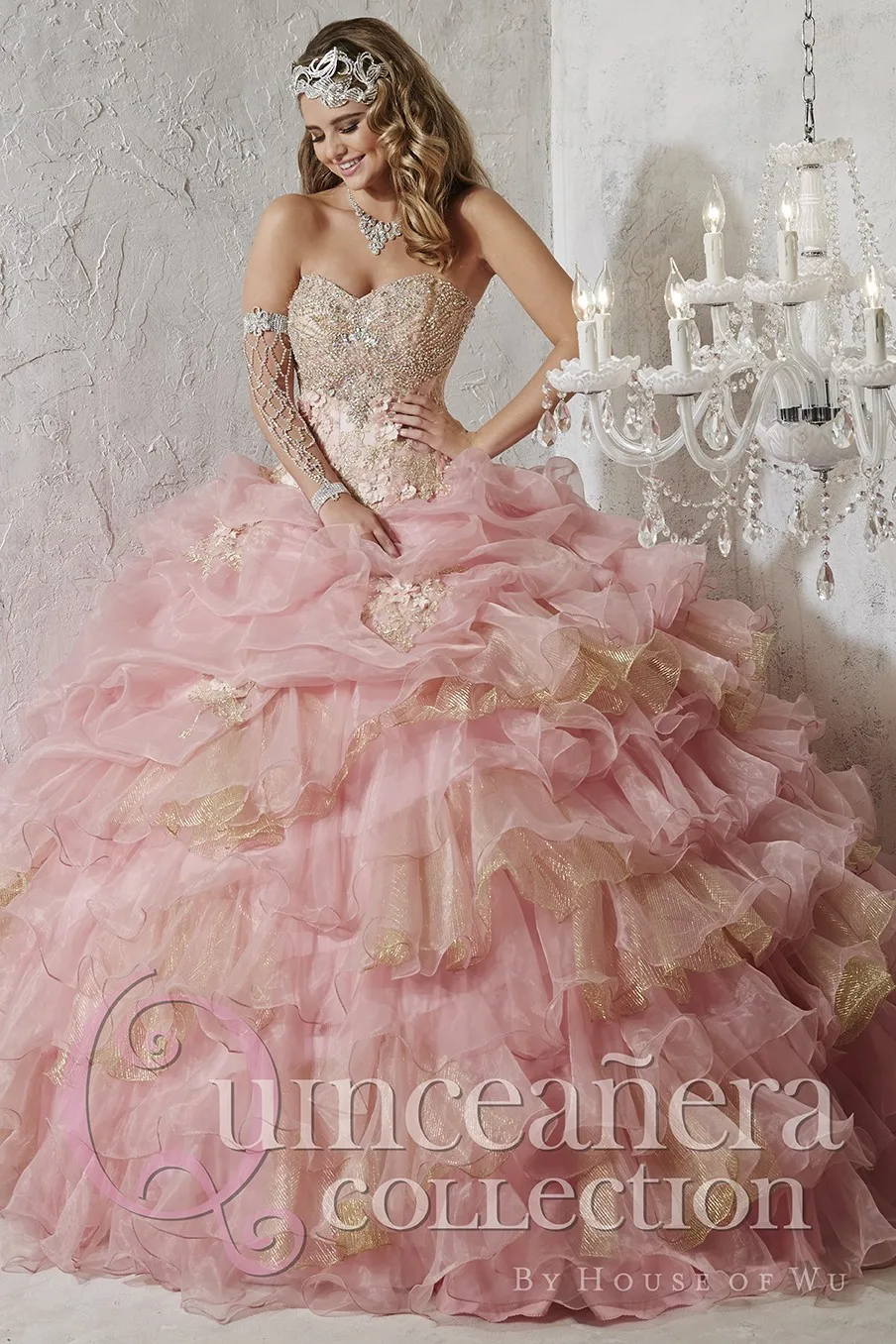 2021 Pink Quinceanera Dresses Ball Gown Flowers Appliques Beads Cheap Sweet 16 Dress Party Gowns Vestidos De 15 Anos