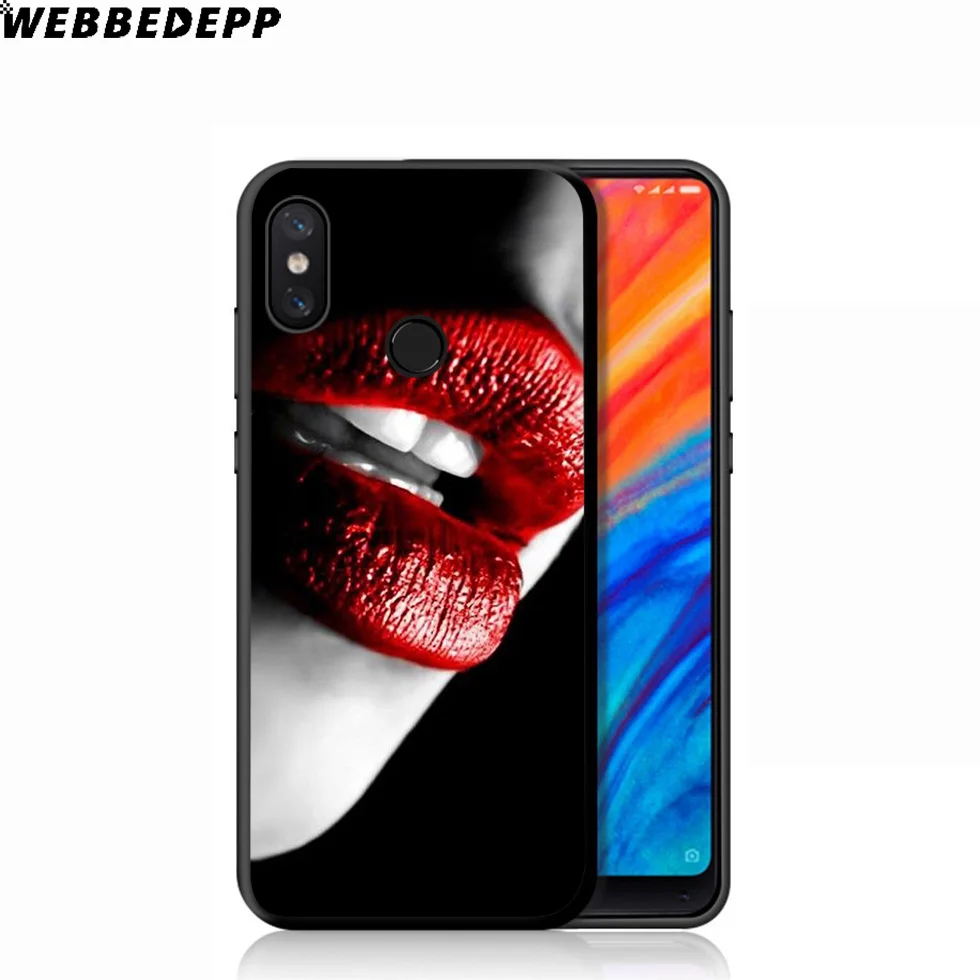 WEBBEDEPP мягкий чехол с красными сексуальными губами для девочек Xiaomi Mi 9T 9 8 SE 6 A1 A2 A3 Lite