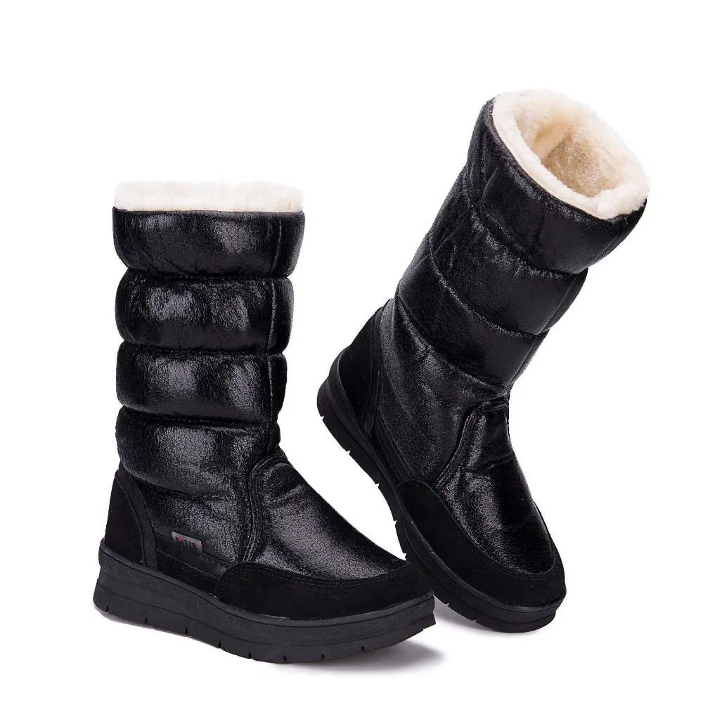 BeckyWalk/женские сапоги; женские облегающие зимние высокие сапоги; водонепроницаемые теплые зимние сапоги для девочек; женская обувь; женские теплые сапоги; botas mujer; WSH3105