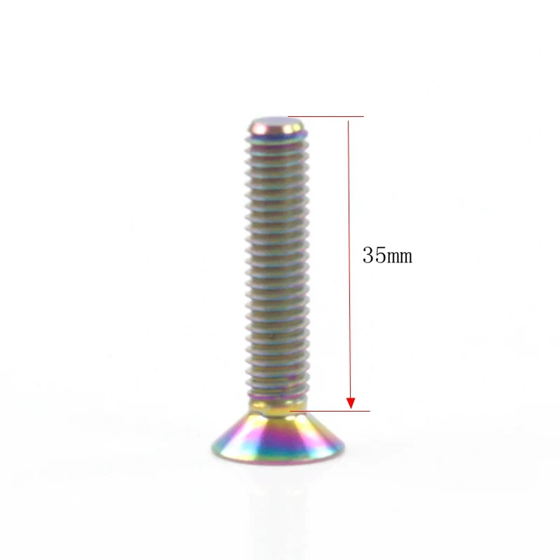 M6 x 35mm Титан M6 x 25 мм M6 x 35 мм велосипедный болт для гарнитуры Alex Allen винтовой крепеж плоский для штока верхняя крышка Ti болты - Цвет: M6 x 35mm