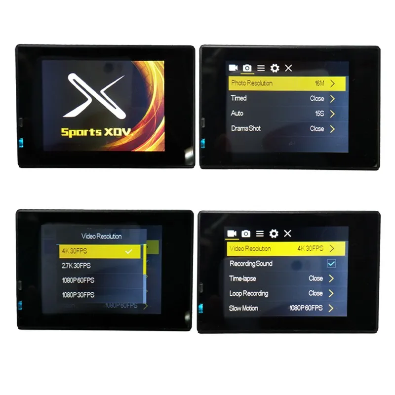 4 к 30PFS 16MP Wi Fi камера 1080 P 60PFS 2 дюймов Экшн 30 М Go с защитой от влаги kamera pro подводная