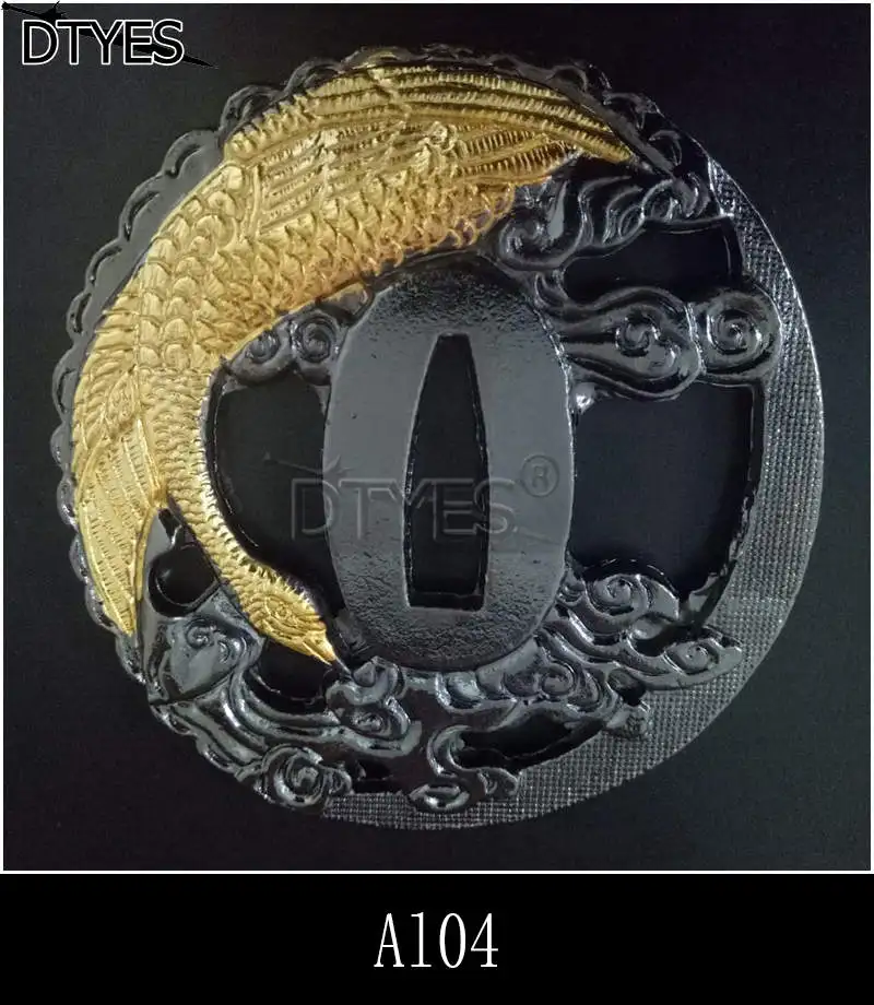 Сплав японские аксессуары для мечей Tsuba Красивая защита для катаны вакизаши Танто 3,2 см ширина(около хабаки) лезвие Al01-Al32 - Цвет: Al04