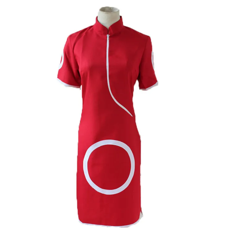 

Naruto Shippuden Sakura Haruno 1 anime Cosplay Costume Red Dress Skirt +Track Number