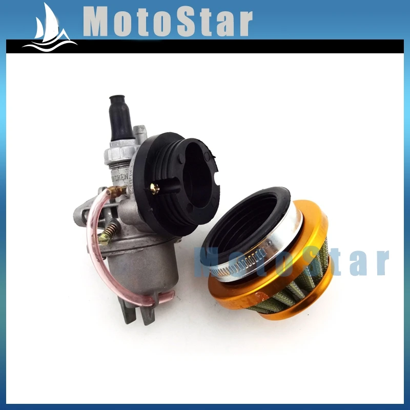 Золотой воздушный фильтр + Карбюратор Carb стек для 2 тактных 47cc 49cc деталей