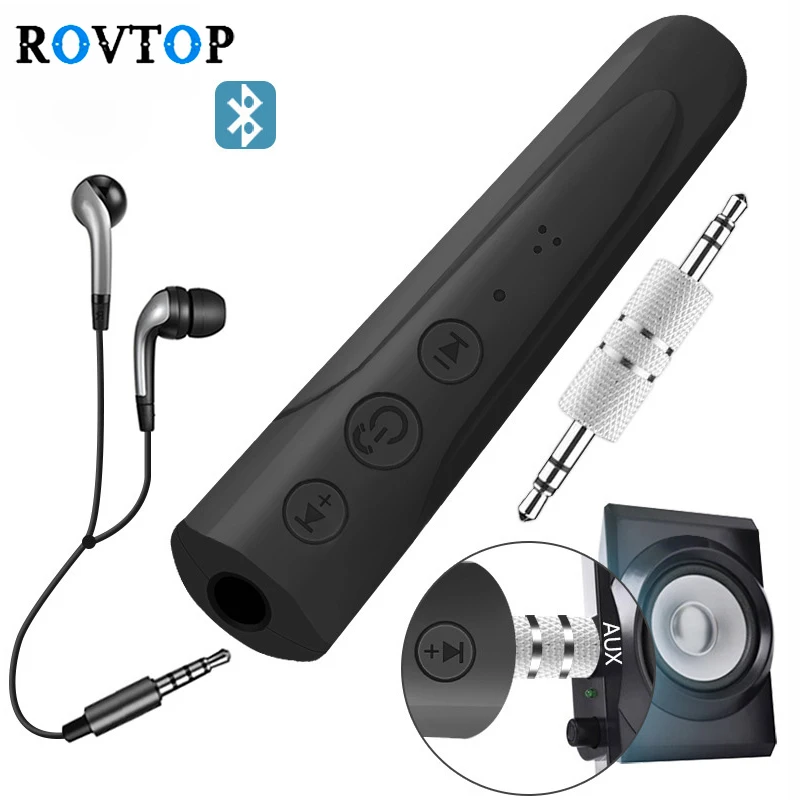 Rovtop 3,5 мм Aux V4.1 Bluetooth аудио приемник адаптер громкой связи MP3 Музыка Аудио адаптер спортивный автомобиль Bluetooth приемник комплект Z2