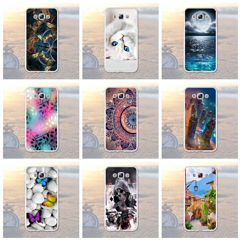 ТПУ чехол для Coque Samsung Galaxy E7 Мягкая силиконовая задняя крышка Fundas E7000 E700F телефона |