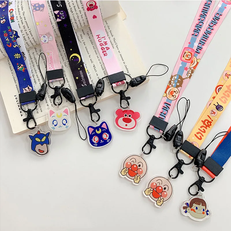 Cartoon Pattern Multi-function Mobile Phone Straps Rope Cute Strap Neck Lanyards For Airpods Case Hang Rope Strap For Keychain