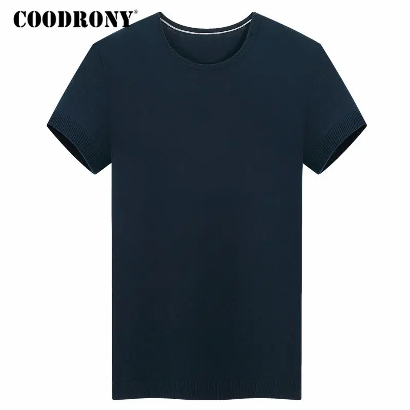 COODRONY, мужской свитер с коротким рукавом, Осень-зима, кашемировый пуловер, мужской свитер из мериносовой шерсти, Мужской Повседневный пуловер с круглым вырезом, Homme 341 - Цвет: Зеленый