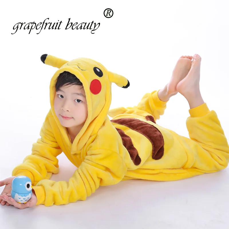 Комбинезон с животными Пижама покемонами фланелевый костюм картона для косплея