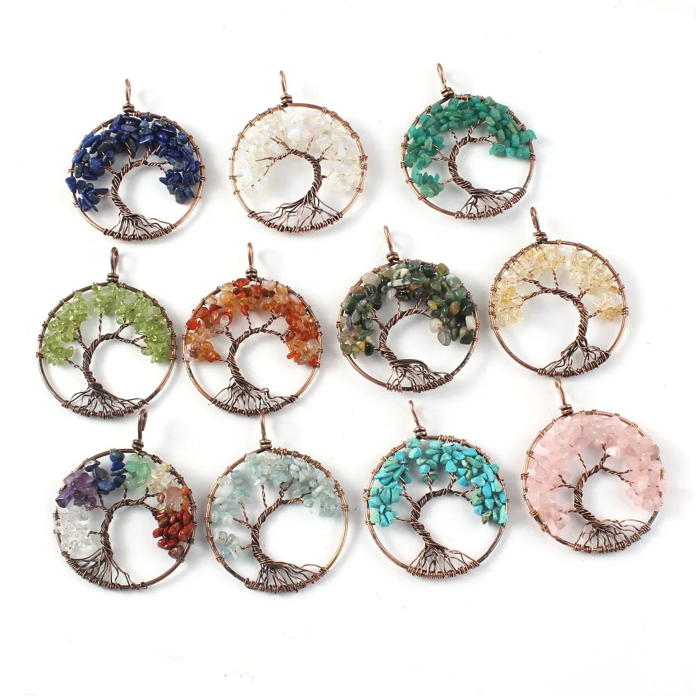 Медная проволока с покрытием разноцветный Радужный камень яркое ожерелье