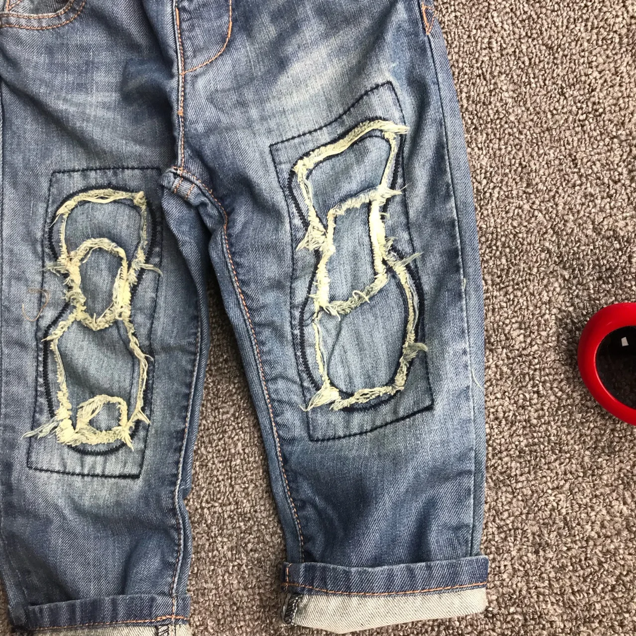 Джинсы детские хлопковые в ковбойском стиле с эластичным поясом | Мать и ребенок