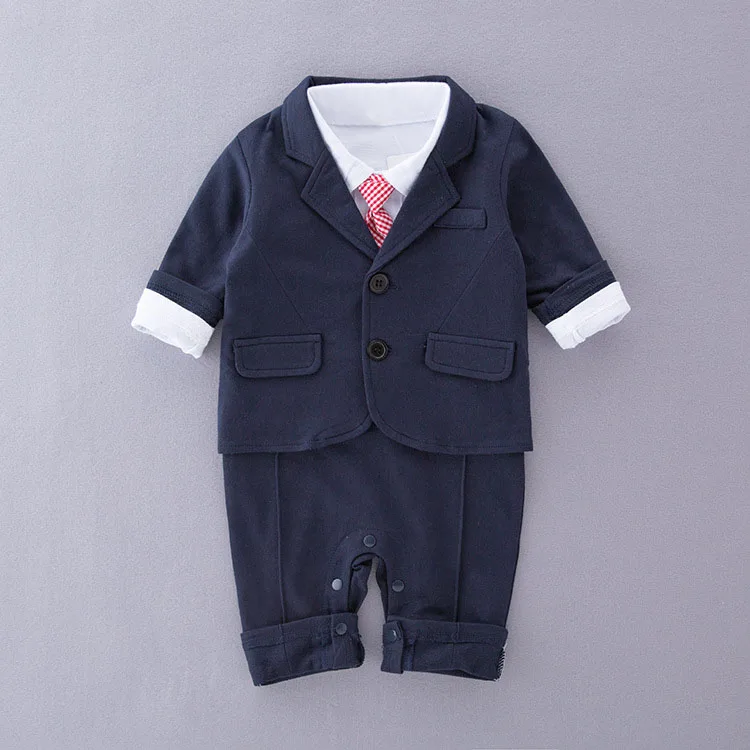 babzapleume Spring New Born Clothing Sets Baby Outfit Boys Clothes Fashion Coat+Long Sleeve Rompers Gentleman Jumpsuit BC1710-1 |