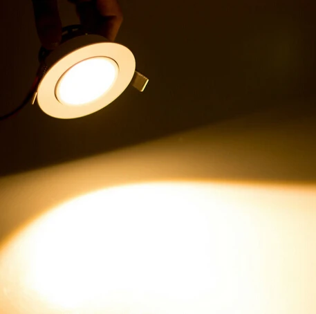silver shell aluminum 3W 5W 7W LED COB chip downlight Recessed Ceiling light Spot Light Lamp White/ warm white | Освещение