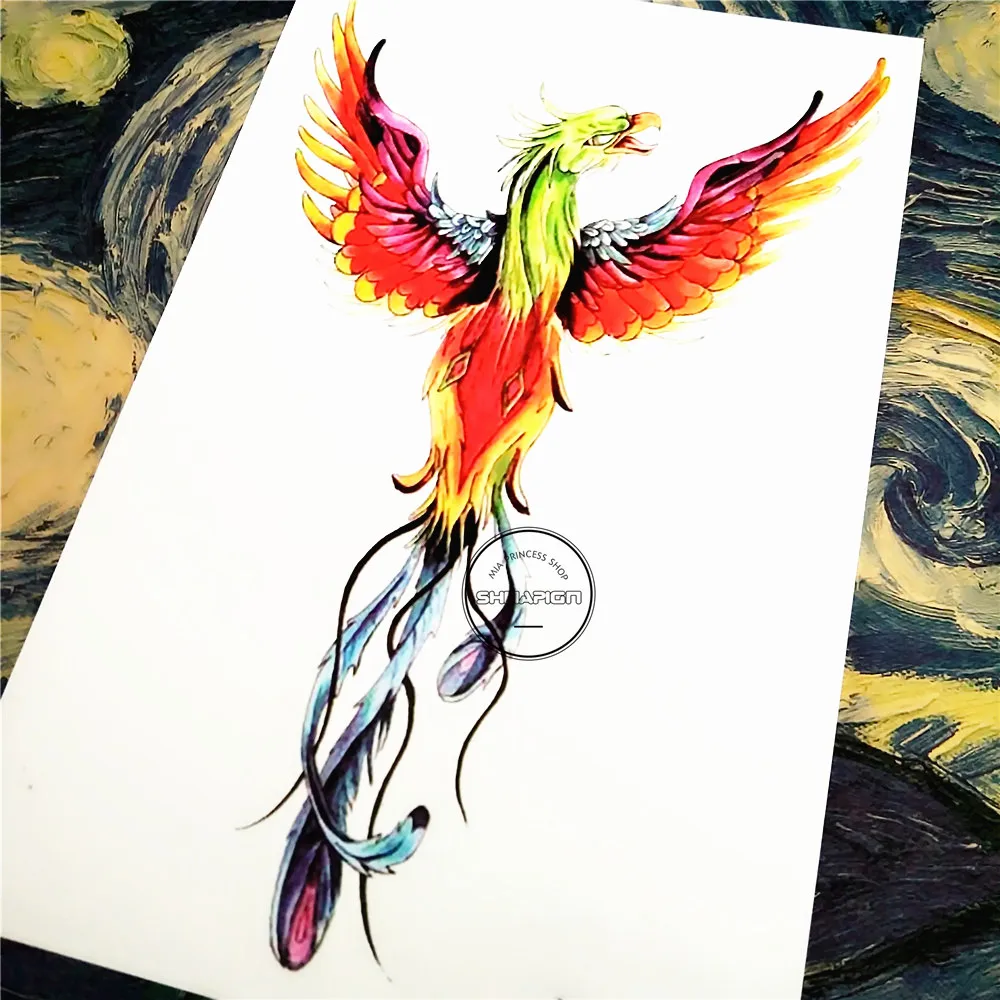 SHNAPIGN Фламинго Птица временные татуировки тело искусство рукава руки флэш