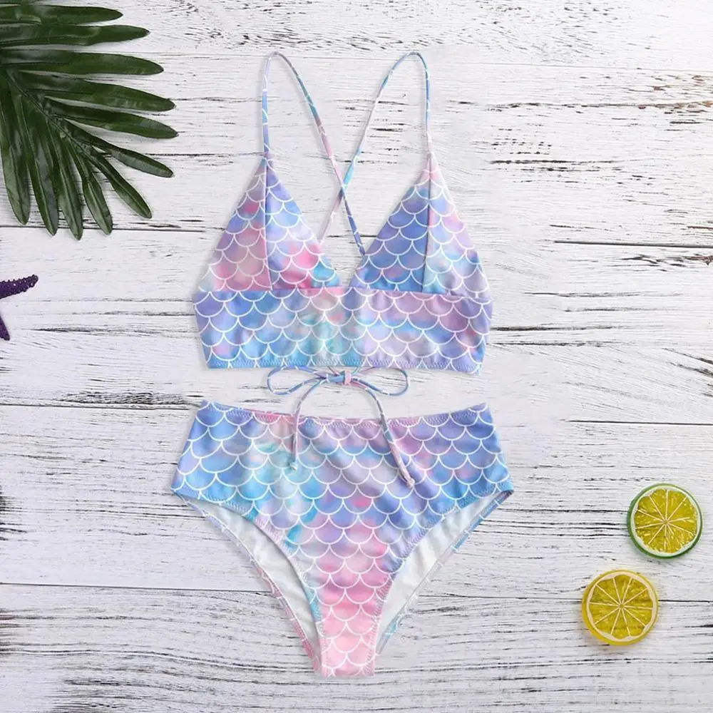 

Sexy Women Bikini Set Sunflower Print Padded Swimwear Bathing Swimsuit Beachwear Female High Waist Bathing Suit SexyJ20#