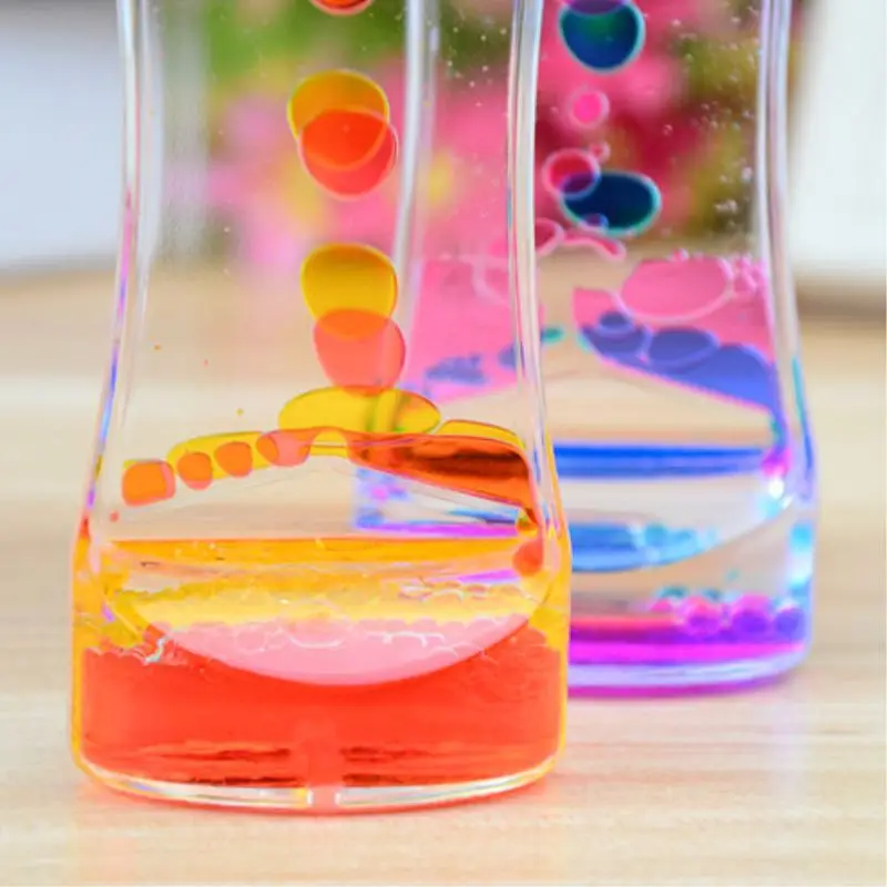 Плавучие часы с разными цветами иллюзионные жидким движением визуальные тонкие