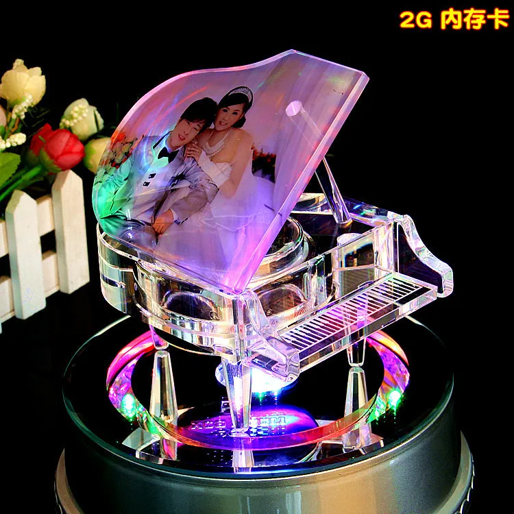 Музыкальная шкатулка для пианино с кристаллами mp34 подарок на день рождения