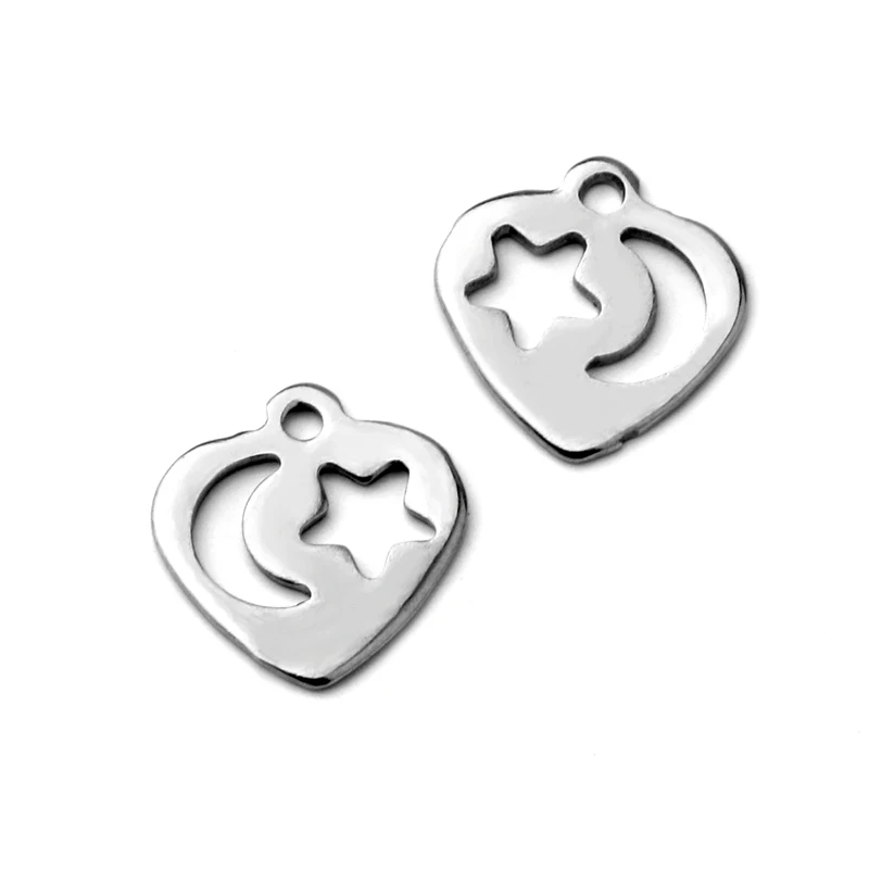 50pcs / lot 2020 Stainless Steel Small Pendant Handmade Jewelry Making DIY Necklace Pendant Accessories Wholesale