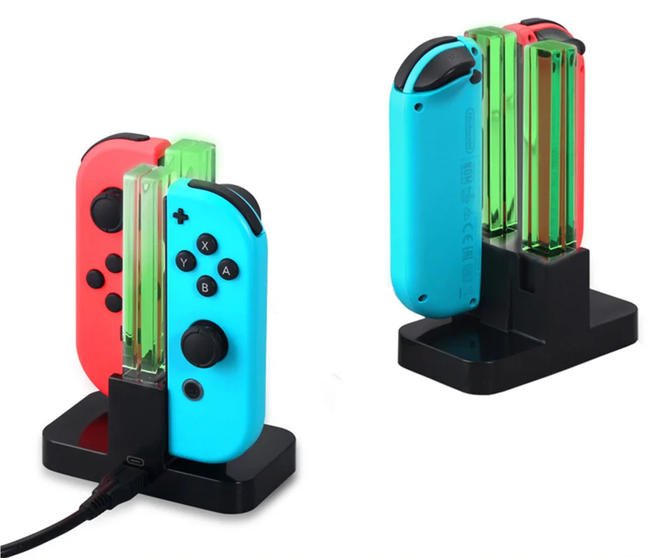 Контроллер зарядная станция Поддержка 4 джойстика Joy-Con подставка для зарядного устройства для переключателя NAND Joy-Con зарядное устройство для геймпада подставка