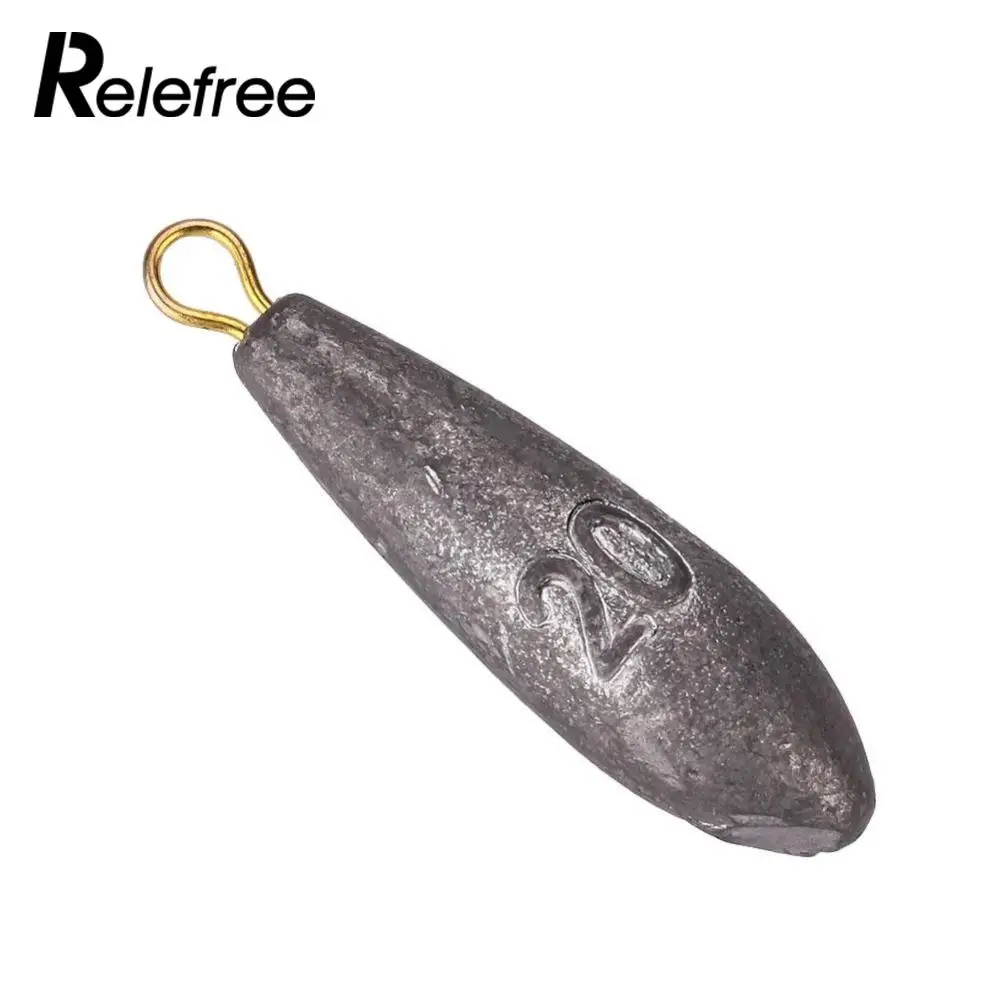 Relefree свинцовые грузики грузила морская река рыболовные снасти с петлей форма капли воды серебро