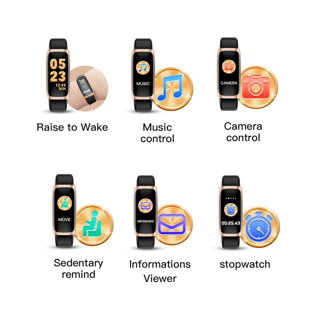 X1 Color Screen Exquisite Smart Bracelet Blood Heart Rate Monitor SmartBand 8 Motor Pattern Wristband IP68 Waterproof B54 | Электроника