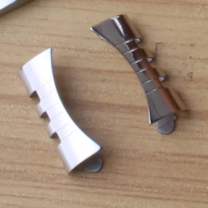 Отдельные концевые звенья для ремешка часов в магазине, специальные аксессуары для часов с изогнутым концом, звенья браслета из нержавеющей стали