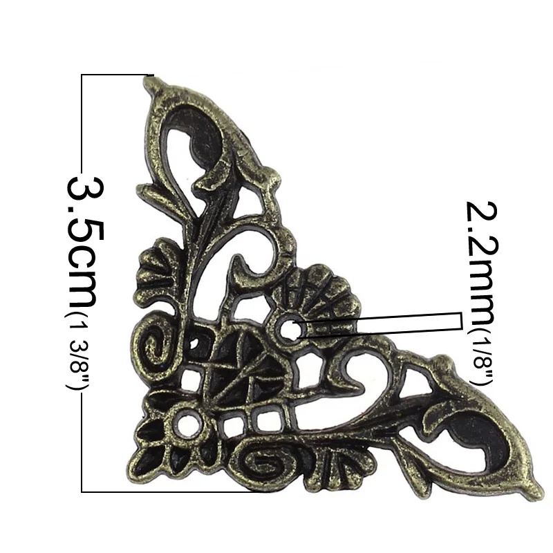 1000PCS Embellishment Findings Triangle Antique Bronze Hollow Pattern 3.5cm x | Обустройство дома