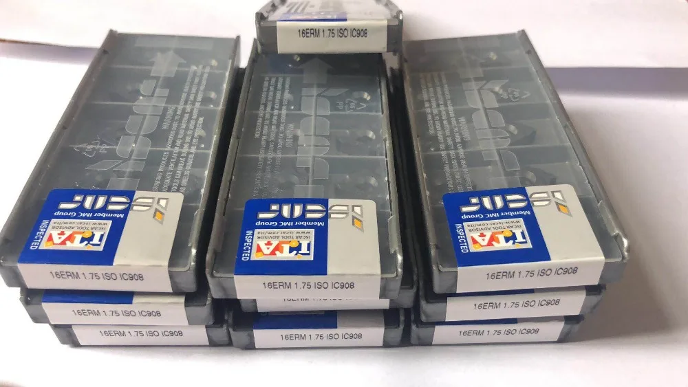 Iscar пластины для токарных резцов 16ERM1/1,25/1,5/1,75/2/2,5/3 3,5 IC908 16ERMAG60 IC908/16ERM AG55IC908