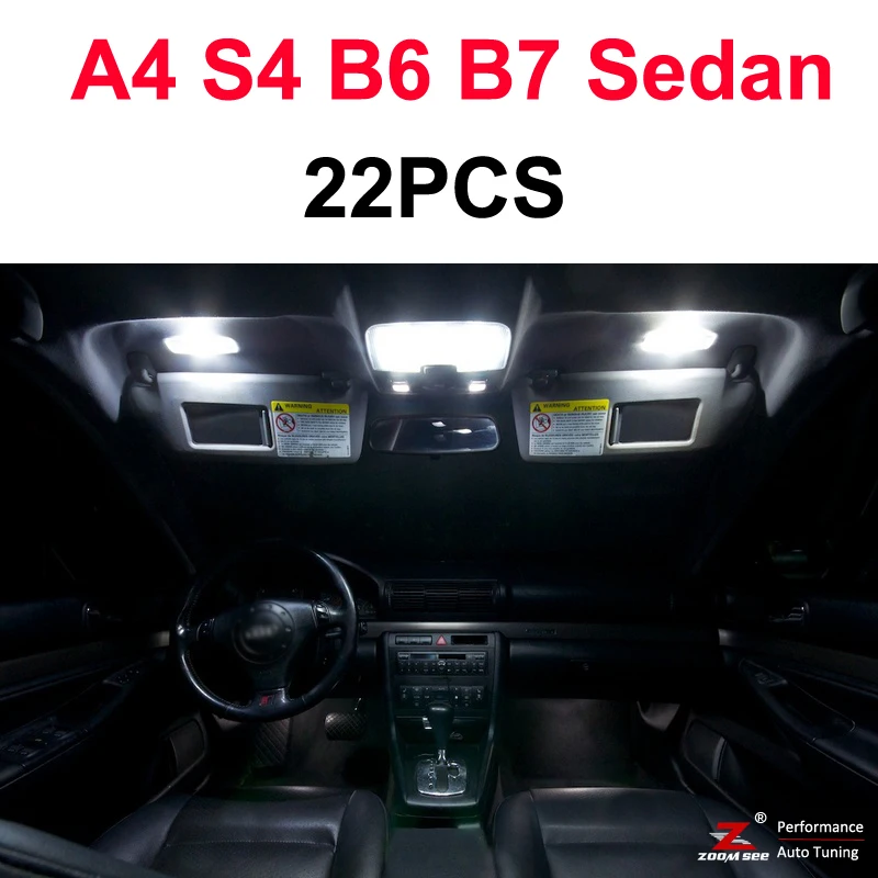 Светодиодная лампа Canbus для салона Audi A4 S4 RS4 B5 B6 B7 B8 ( 1996 2015)|overhead light|audi rs4 kitled light interior